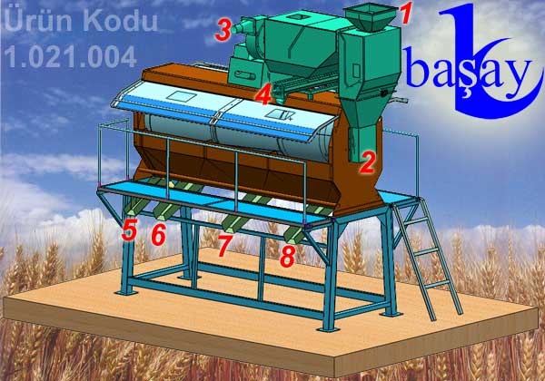 Genel Tohum Temizleme ve Sınıflandırma Makinesi - Buğday, Arpa, Fiğ, Mercimek, Nohut, Ayçiçeği Çekirdeği, Mısır
